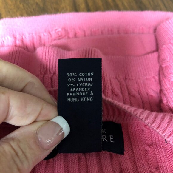 Jones New York Signature Cable Knit Cardigan Womens Size XL Pink Sweater Office - Picture 7 of 9